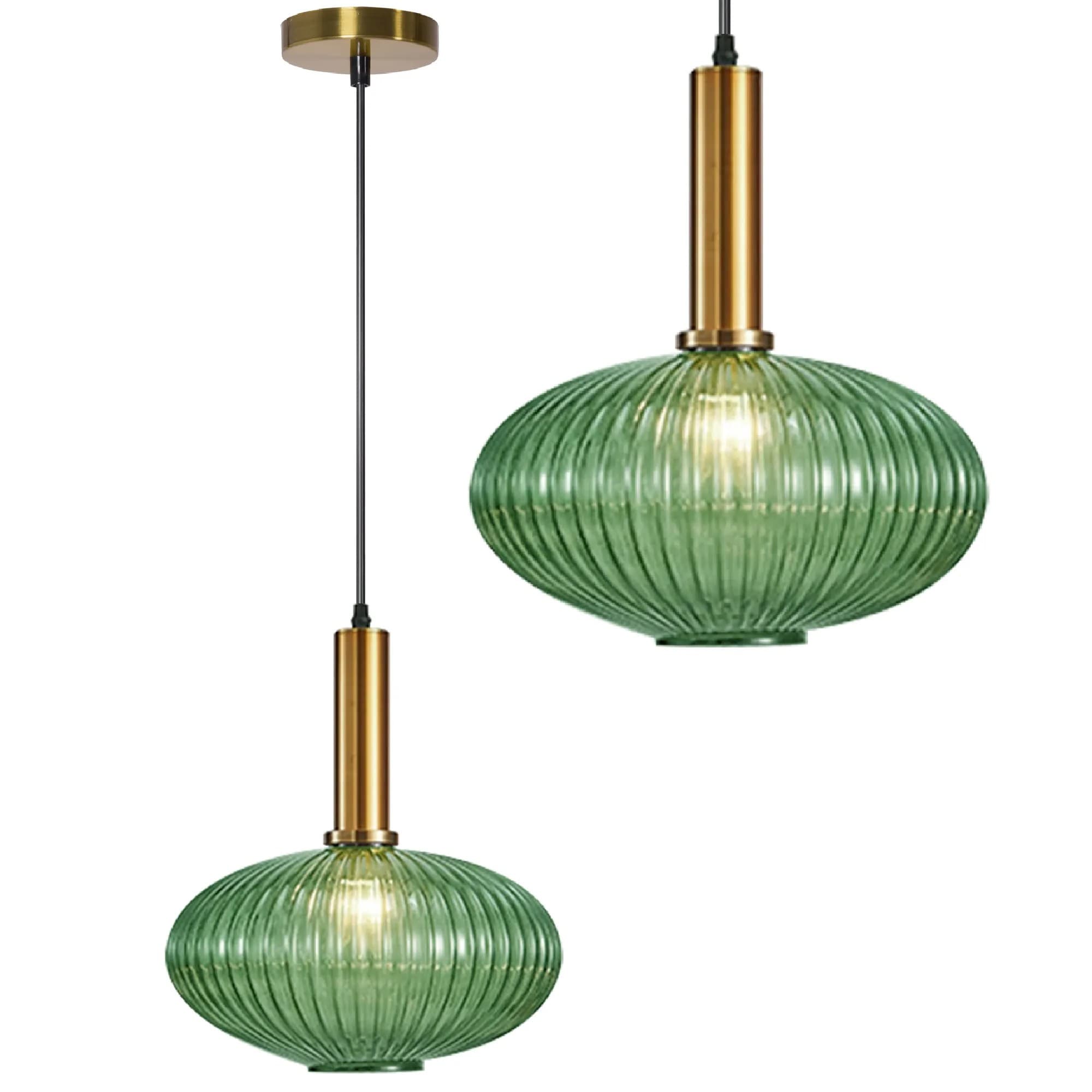 Lampada Da Soffitto Pensile Di Vetro Verde APP465-1CP