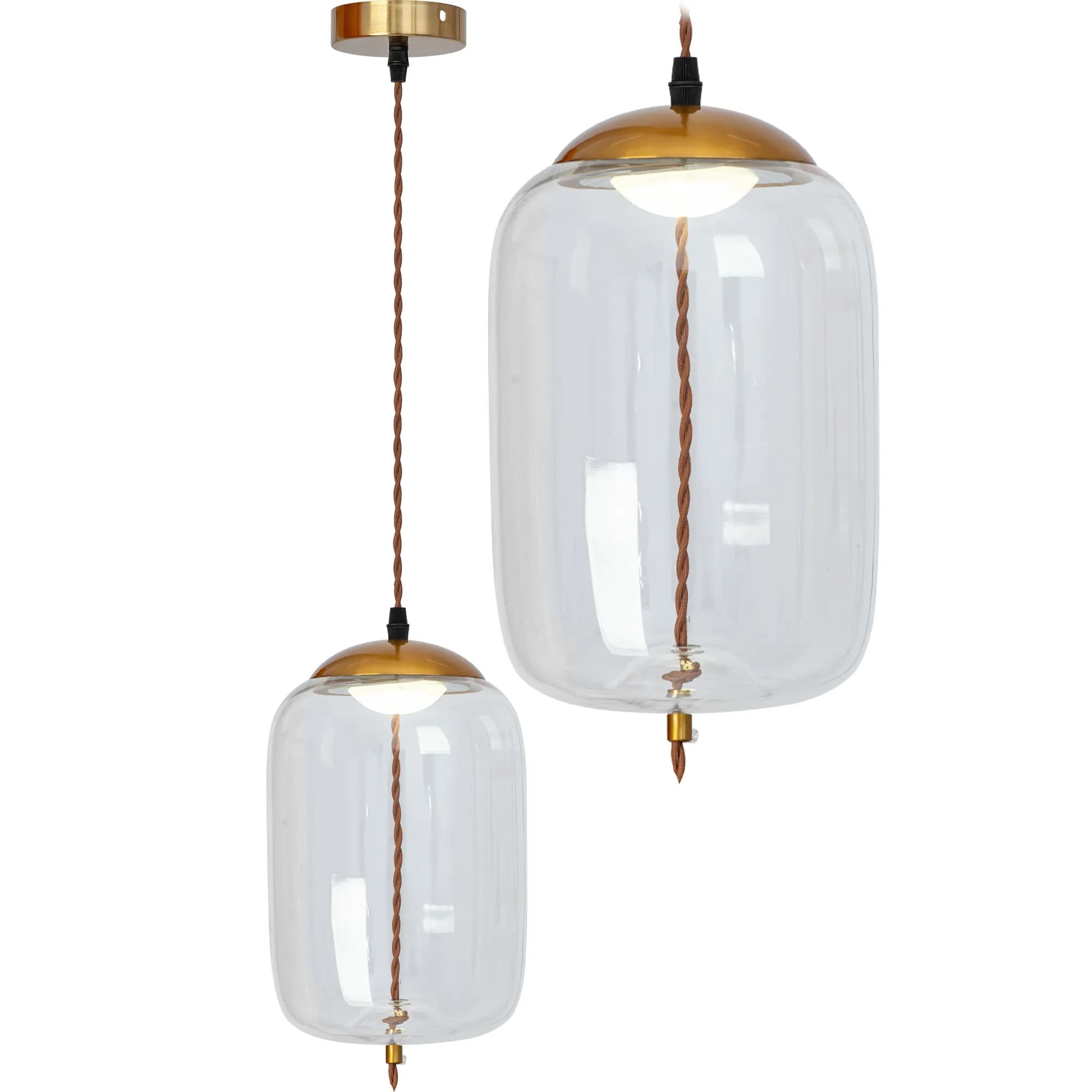Lampada Led Da Soffitto Pensile Di Vetro App444-cp