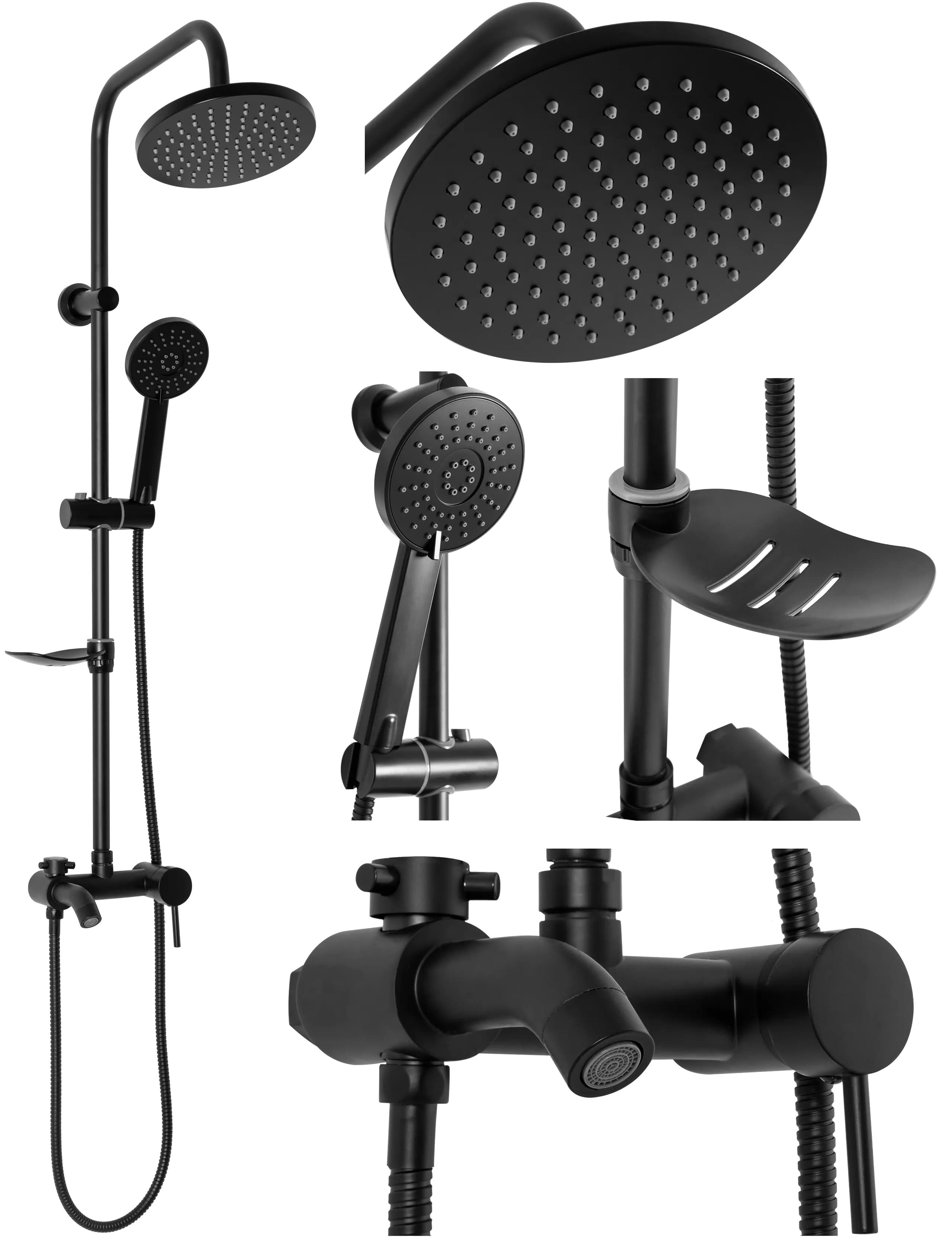 Set Doccia Da Incasso Luis Black