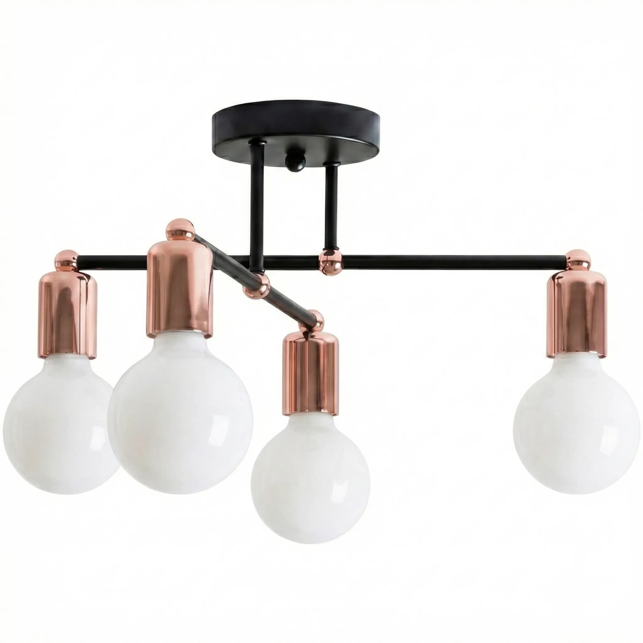Lampada Di Cristallo Da Soffitto Pensilequadruplo Rose Gold Glamour 392200