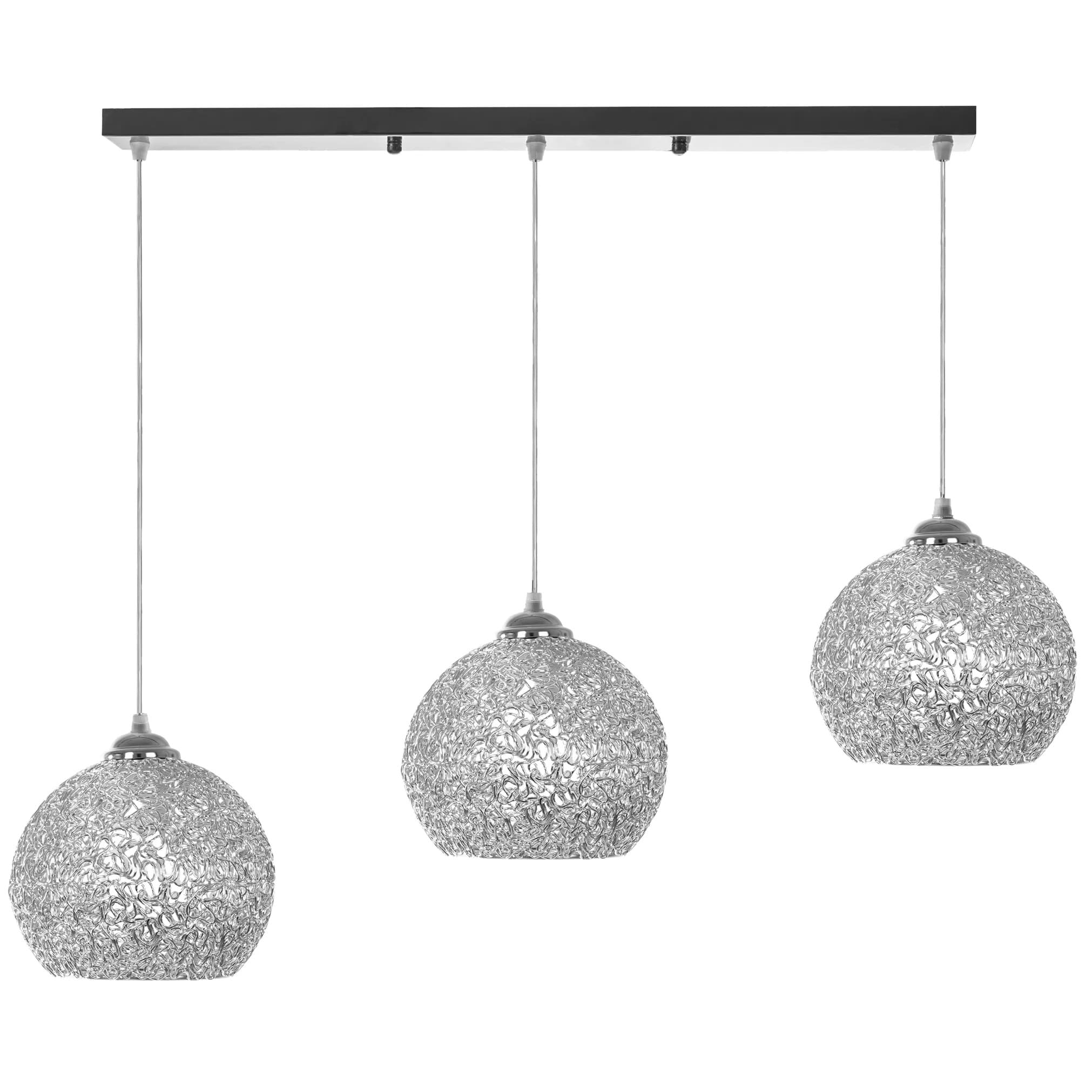 Lampada Da Soffitto Pensile Triplo Metallico Cromo APP633-3CP