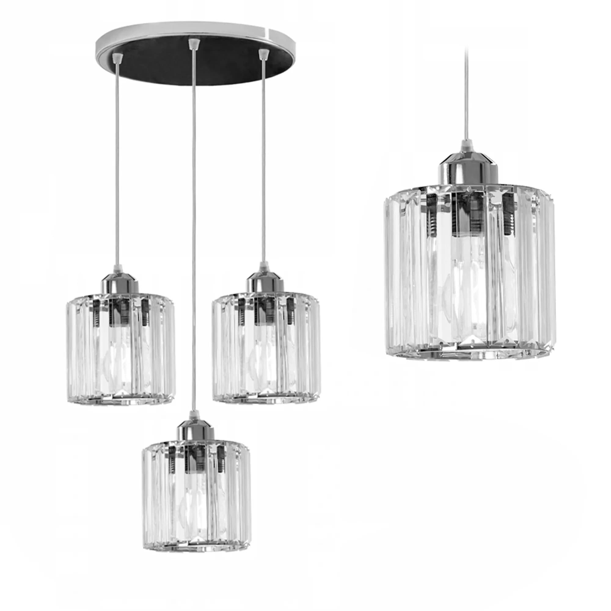 Lampada Da Soffitto Cristallo Argento APP510-3CPR
