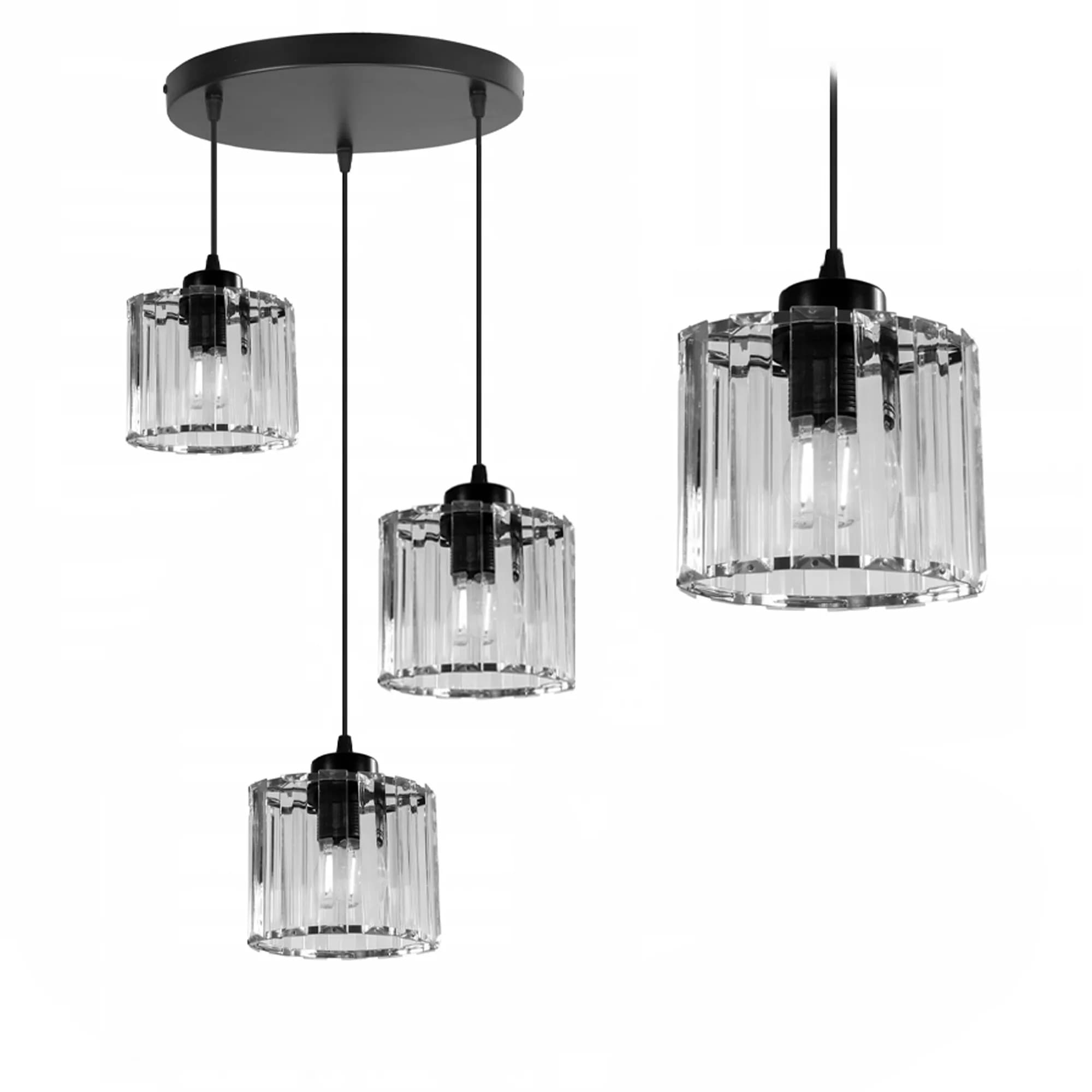Lampada Da Soffitto Cristallo Black APP513-3CPR