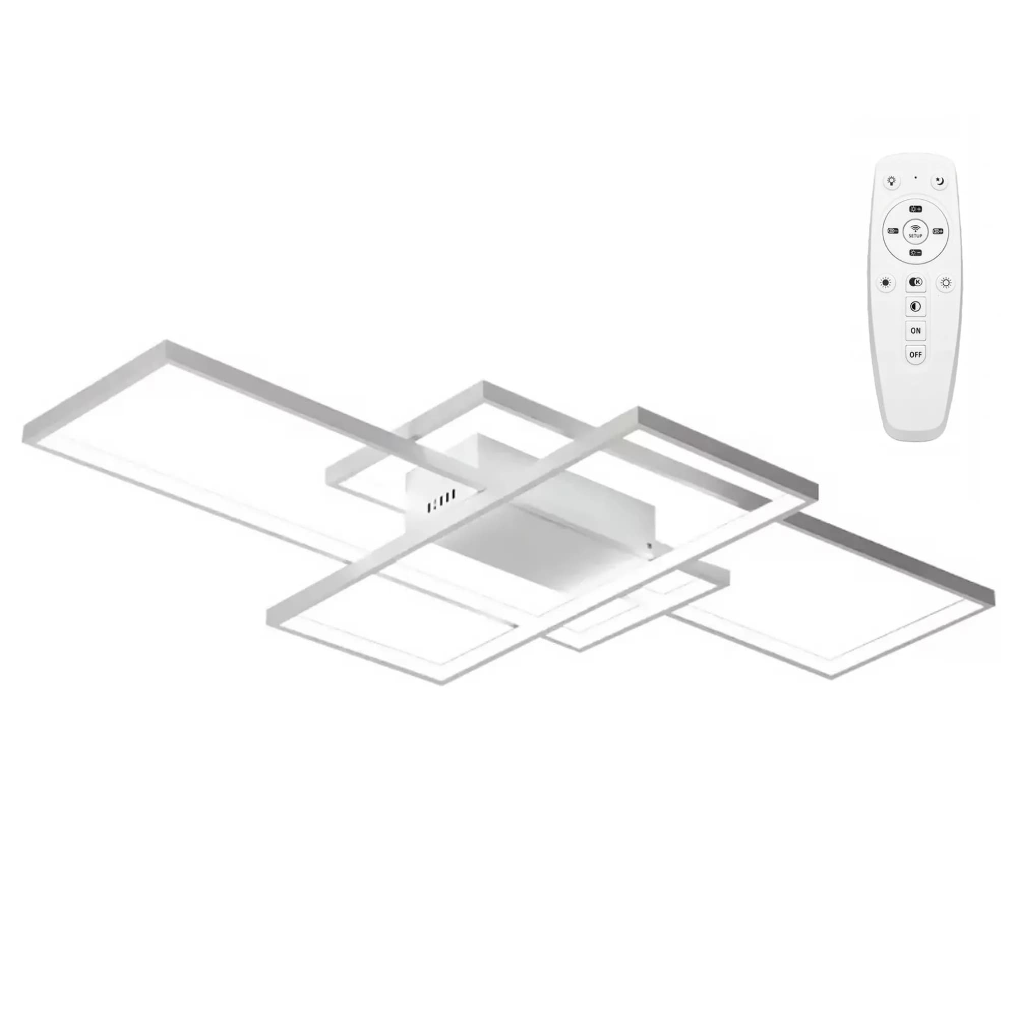 Plafoniera Moderna A Led + Telecomando App660 Bianco