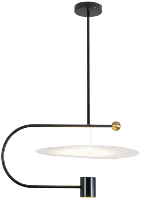 Lampada Da Soffitto Led Nera Black APP589-1CP
