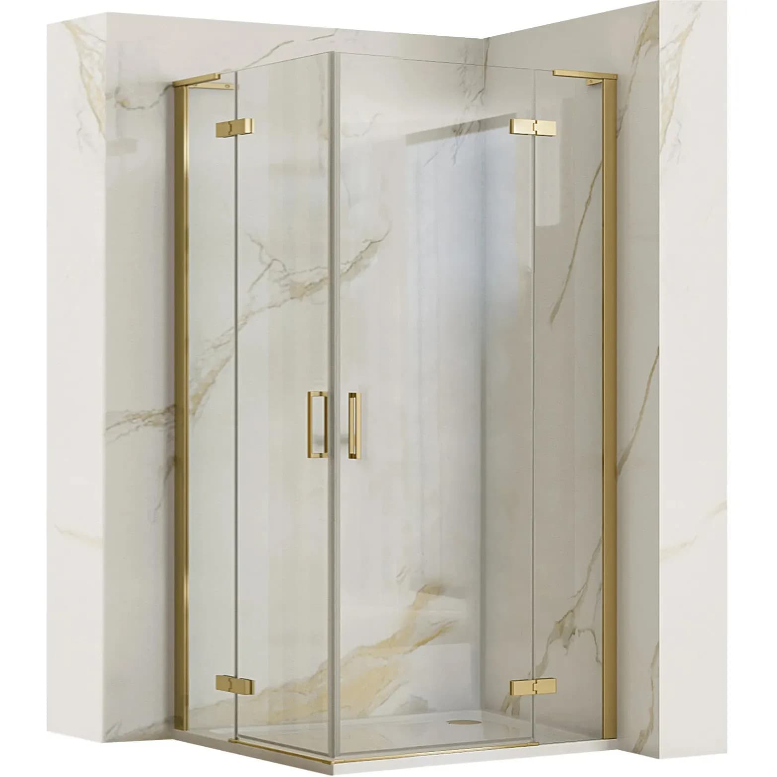 Cabina Doccia Rea Hugo Gold Brush 80x100