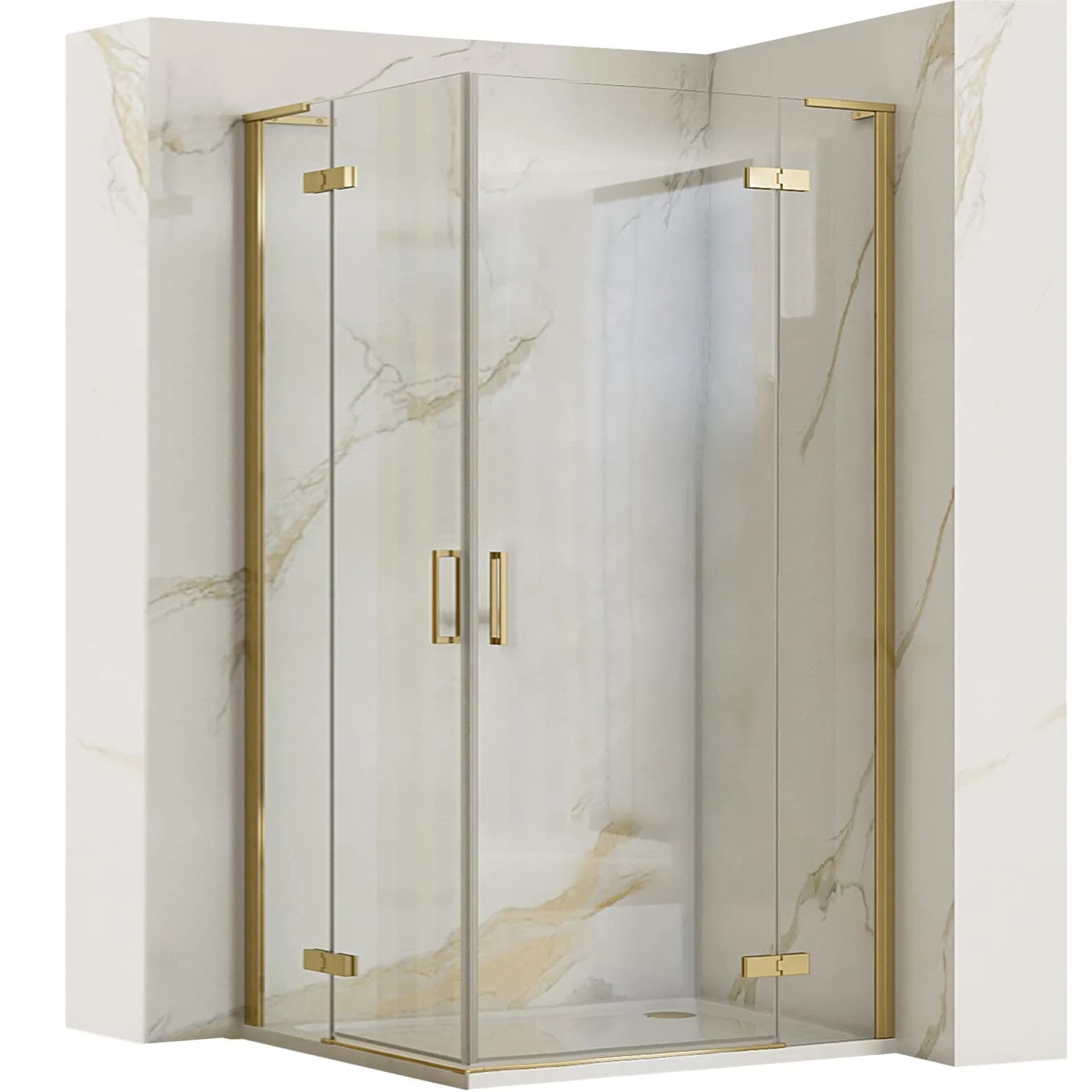Cabina Doccia Rea Hugo 90x100 Gold Brush