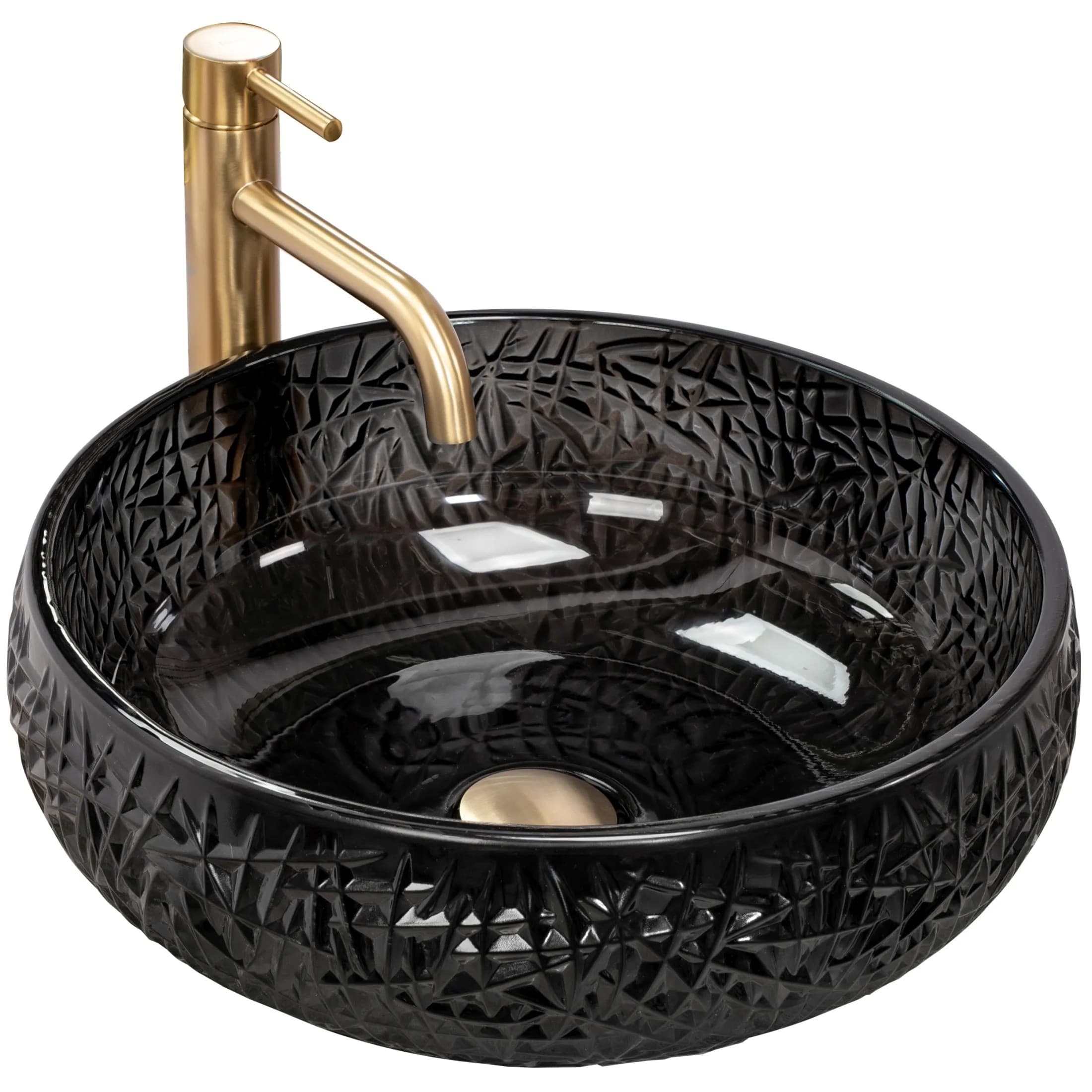 Lavabo Da Appoggio Rea Ice Black