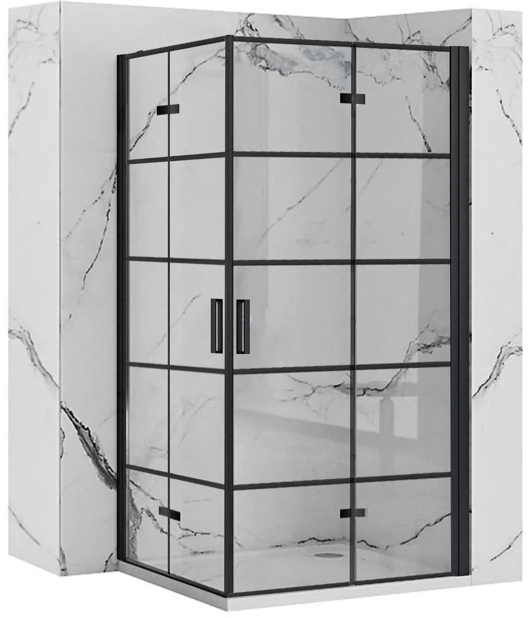 Cabina Doccia Rea Molier Black Double 90x90