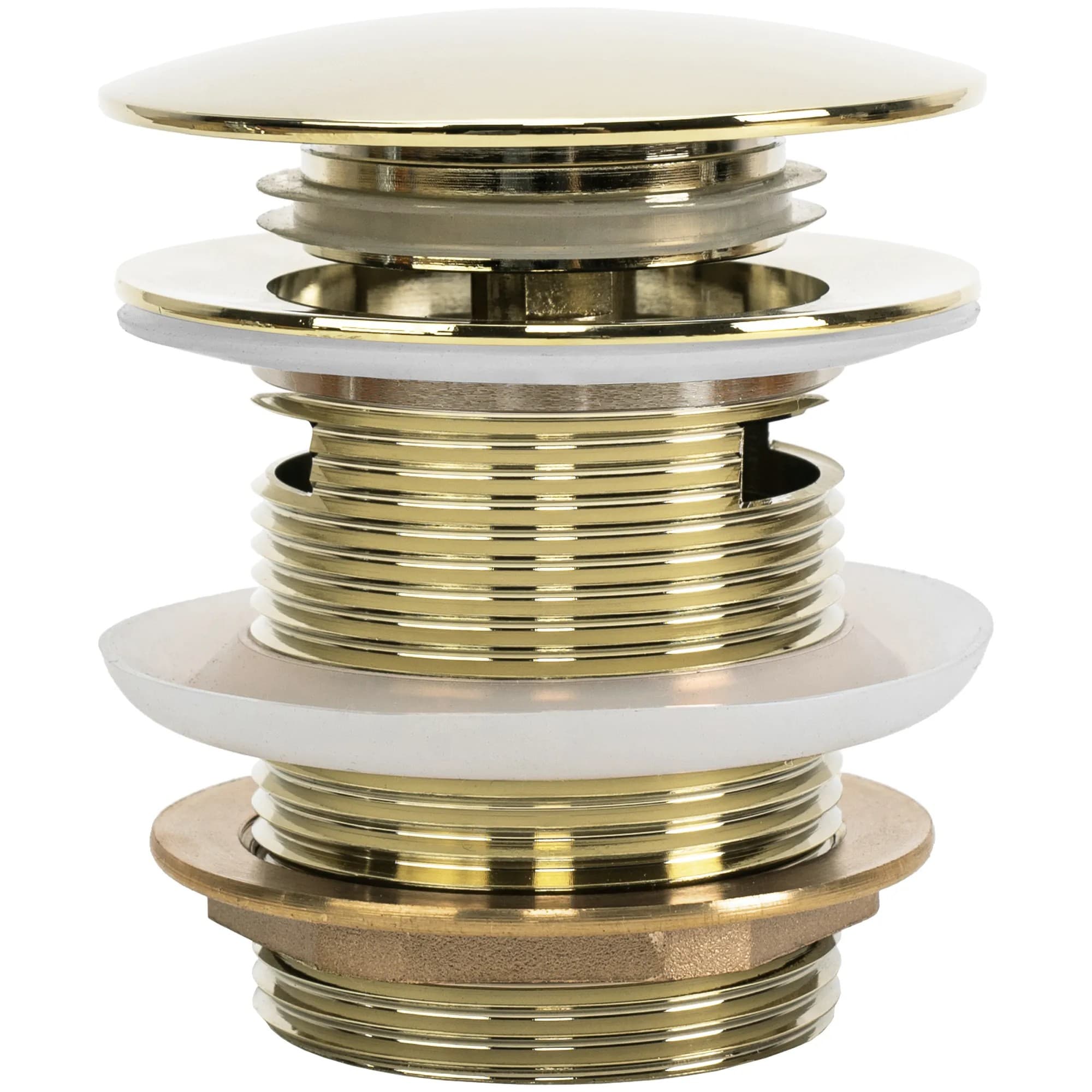 Tappo Vasca Senza Troppo Pieno Click-clack Rea Gold 6cm