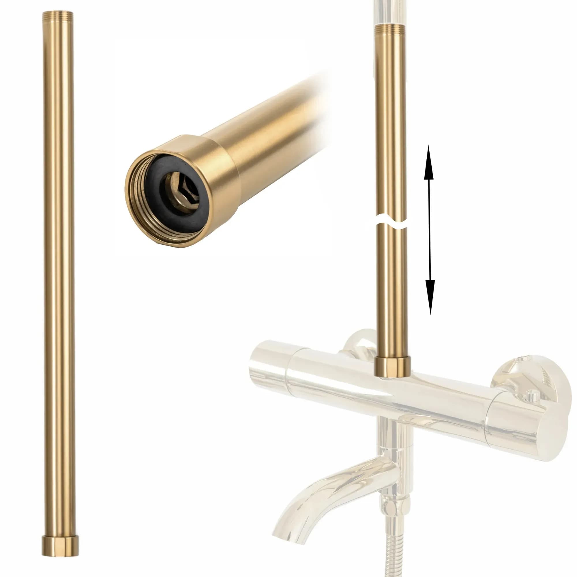 Prolunga Per Set Vasca/doccia Brush Gold 50cm