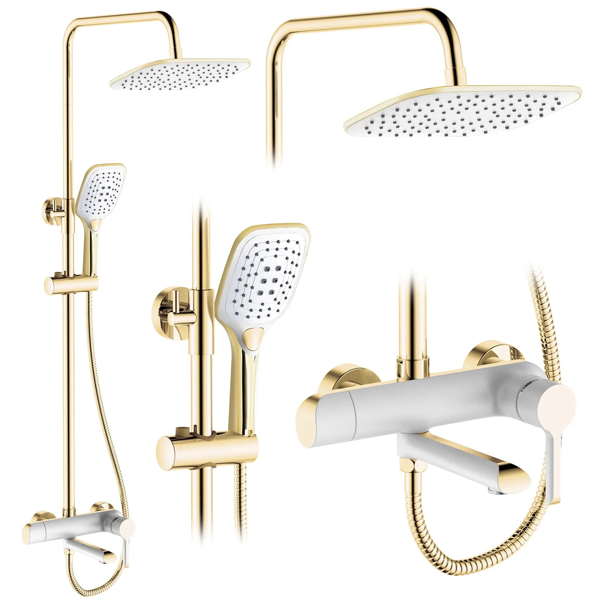 Set Doccia Rea Melia White Gold
