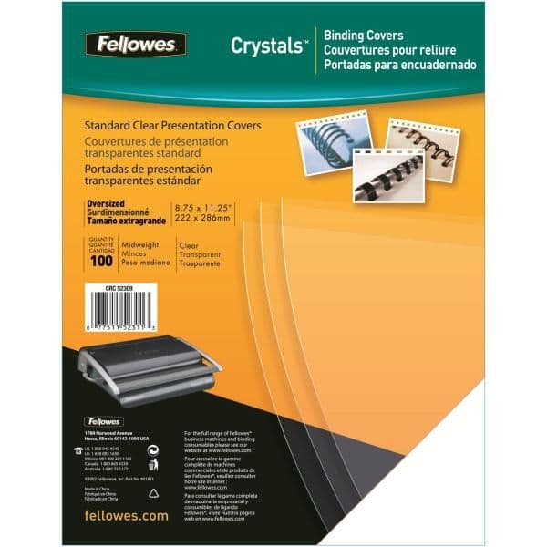 Fellowes Copertine trasparenti in PVC - 240 Micron A4