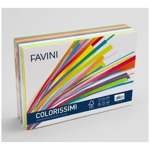COLORISSIMI 25x35 – Prisma – 15 Colori - 220g/m2 - 200 Fogli