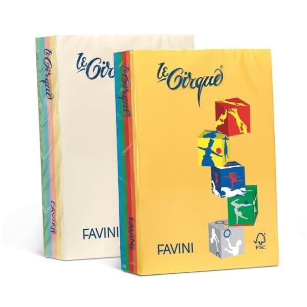 LE CIRQUE Tenui Mix – A4 5 Colori - 80g/m2 - 500 fogli