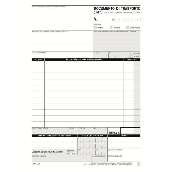 Documento di trasporto