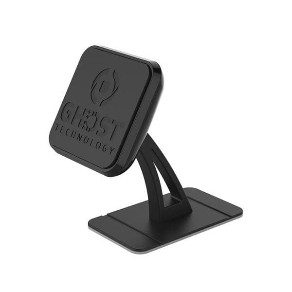 GHOSTDASHMINI - Supporto da auto magnetico, utilizzo cruscotto/parabrezza, orientabile 360°, regolabile in inclinazione, universale grazie alla piastra metallica magnetica