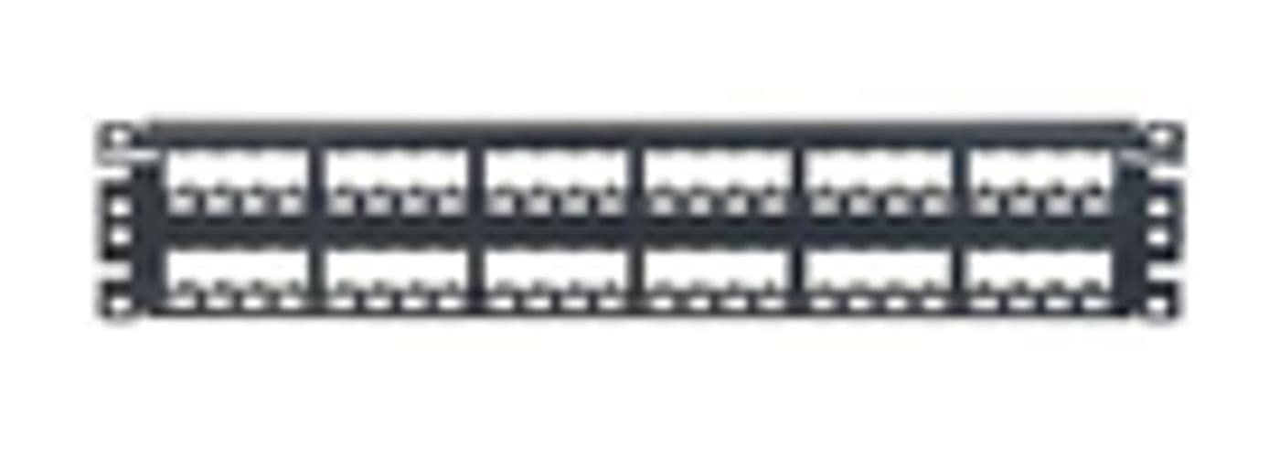 PANNELLO 2U PER 48 RJ45S MINICOM NERO