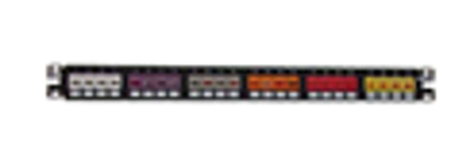 PANNELLO 1U PER 24 RJ45U MINICOM NERO