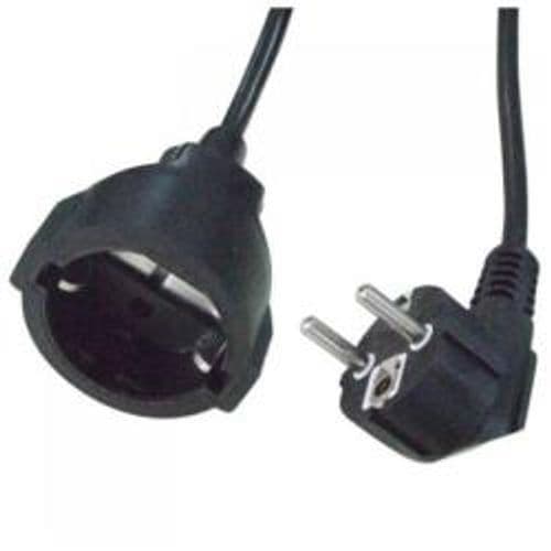 NILOX TECH - Cavo alimentazione/prolunga con connettore CEE 7/4 Schuko 16A a connettore CEE 7/4 Schuko 16A, maschio a femmina, lunghezza cavo 5 mt
