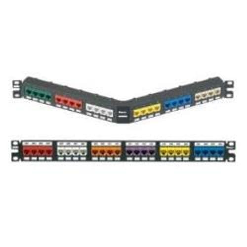 PANNELLO 1U PER 48 RJ45 MINICOM NERO