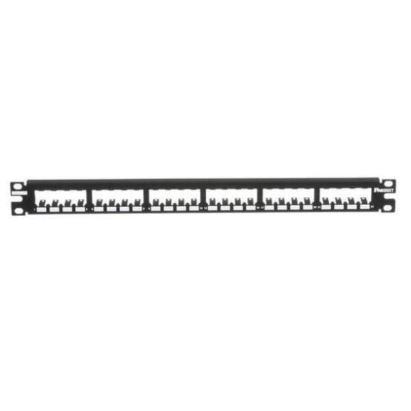 PANNELLO 1U PER 24 RJ45S MINICOM NERO