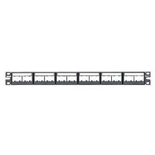 PANNELLO 1U PER 24 RJ45U MINICOM NERO
