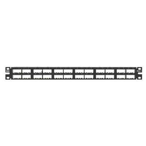 PANNELLO 1U PER 48 RJ45 MINICOM NERO