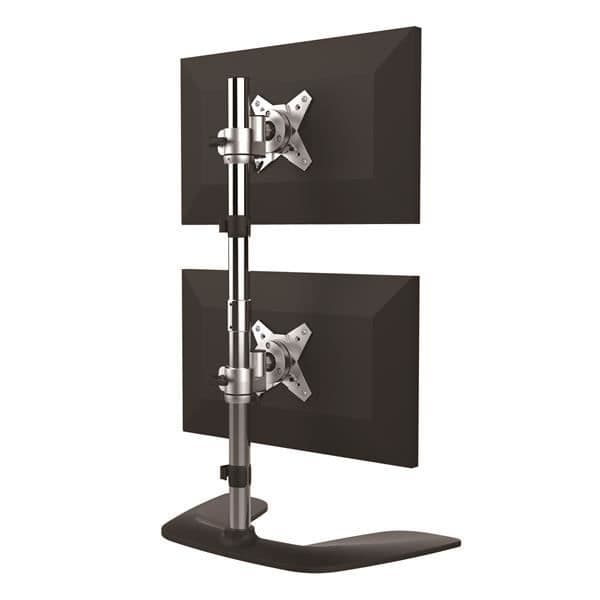 Stand Verticale per doppio Monitor fino a 27" VESA