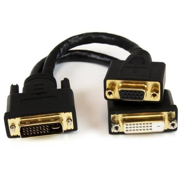 Cavo splitter DVI-I a DVI-D e HD15 VGA