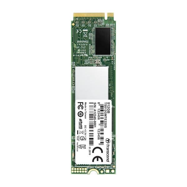 TS512GMTE220S - SSD M.2 2280 da 512GB, PCIe Gen3x4, NVMe, 3D TLC, con Dram