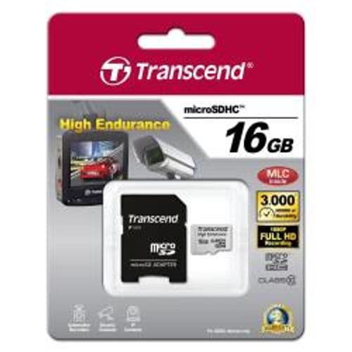 TS16GUSDHC10V - microSD da 16GB, con adattatore, U1, per registrazioni video