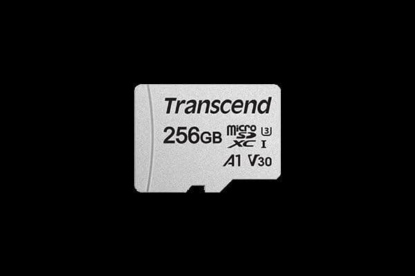 TS256GUSD300S-A - microSD da 256GB, con adattatore, UHS-I U3 A1