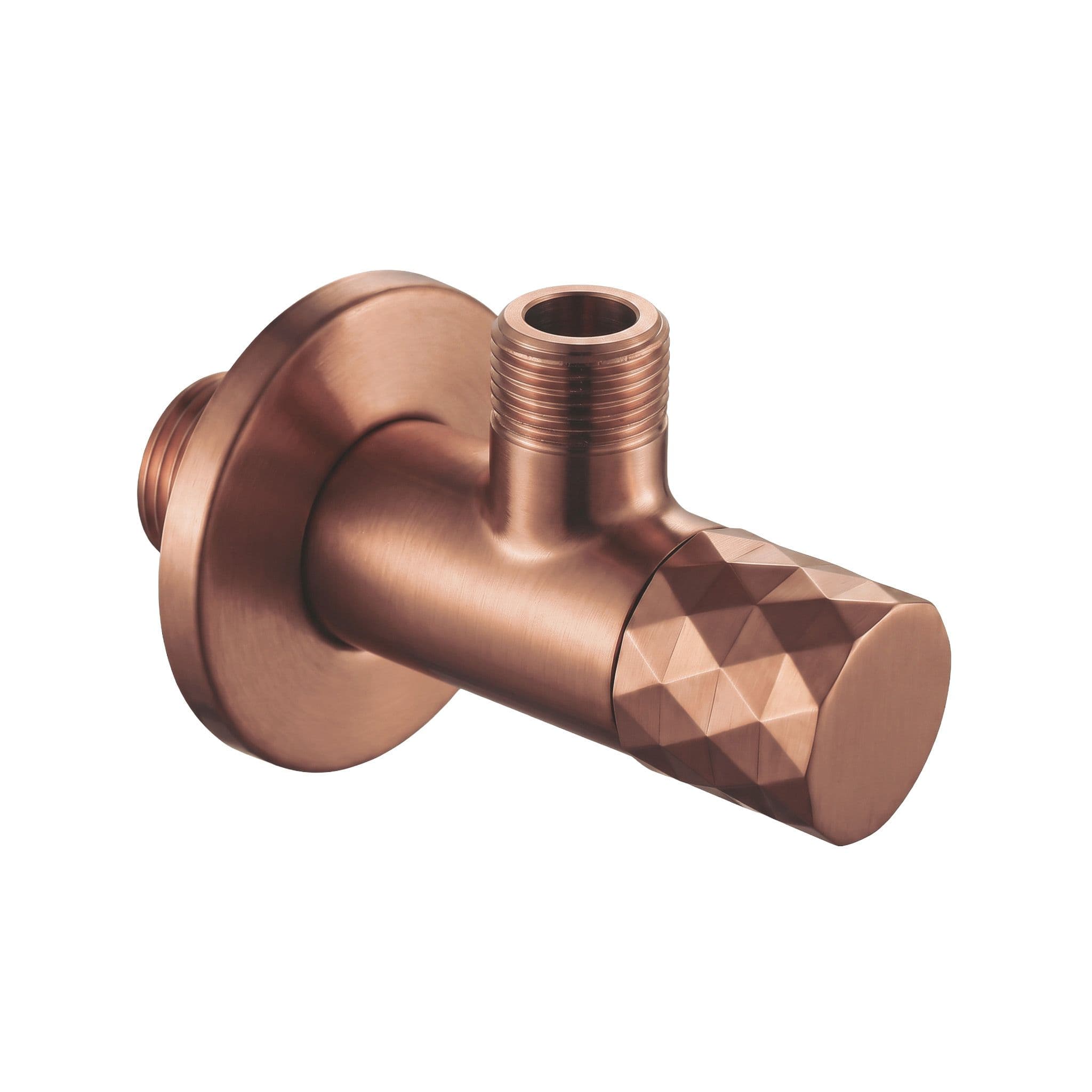Valvola Ad Angolo Diamond 03 1/2" X 3/8" Brush Copper