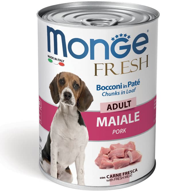 Monge Fresh Bocconi in Patè con Maiale - Adult 400 gr.