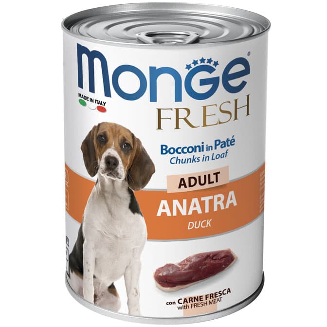 Monge Fresh Bocconi in Patè con Anatra - Adult 400 gr.