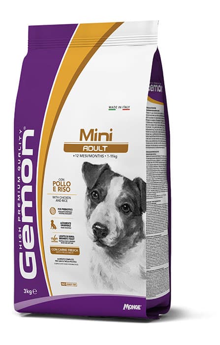 Gemon Dog Mini Adult con Pollo e Riso 3 kg