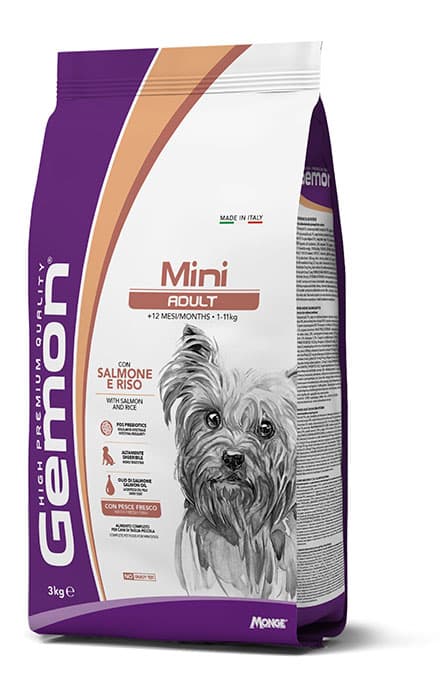 Gemon Mini Adult con Salmone e Riso 3 kg