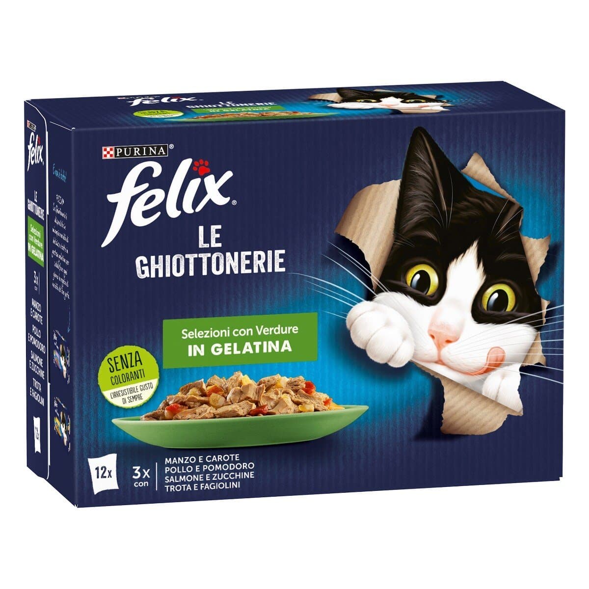 FELIX® Le Ghiottonerie Selezioni con Verdure (12x85 g)