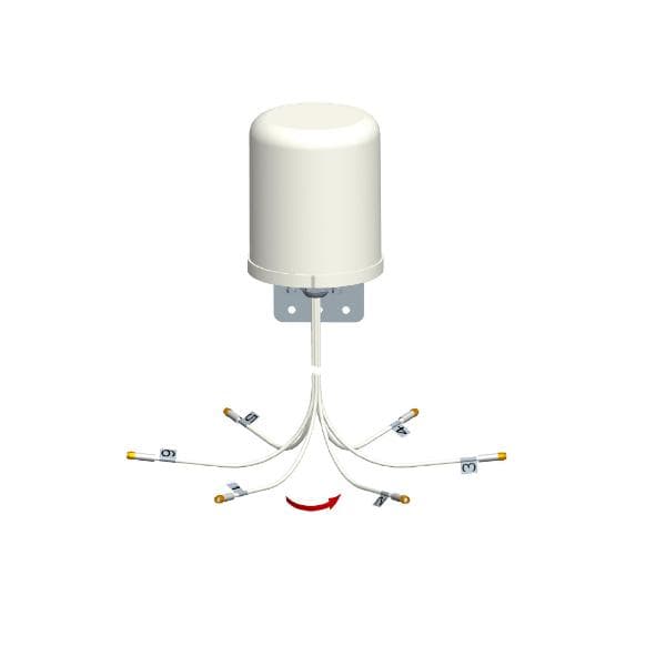 2.4/5GHZ 6DBI WI-FI OMNI ANTENNA WITH 6 RPSMA CONN