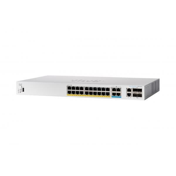Cisco Catalyst 1300-24MGP-4X - Switch - L3 - gestito - 16 x 10/100/1000 (PoE+) + 8 x 2.5G (PoE+) + 4 x 10 Gigabit SFP+ - montabile su rack - PoE+ (195 W)