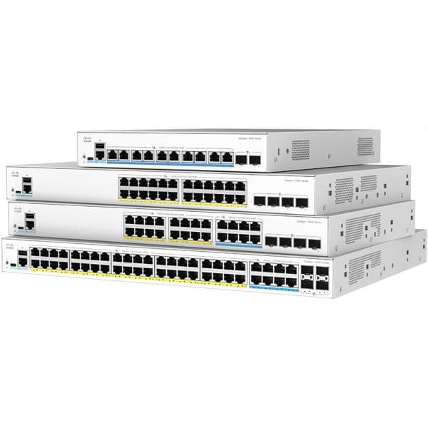 Cisco Catalyst 1300X-48P-4X - Switch - L3 - gestito - 4 x 10 Gigabit SFP28 + 48 x 10/100/1000 (PoE+) - montabile su rack - PoE+ (740 W)