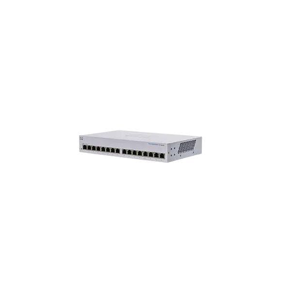 Cisco Business 110 Series 110-16T - Switch - unmanaged - 16 x 10/100/1000 - montabile su rack, desktop, montaggio a parete
