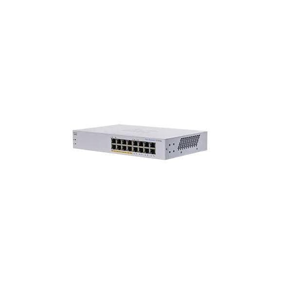 Cisco Business 110 Series 110-16PP - Switch - unmanaged - 8 x 10/100/1000 (PoE) + 8 x 10/100/1000 - montabile su rack, desktop, montaggio a parete - PoE (64 W)