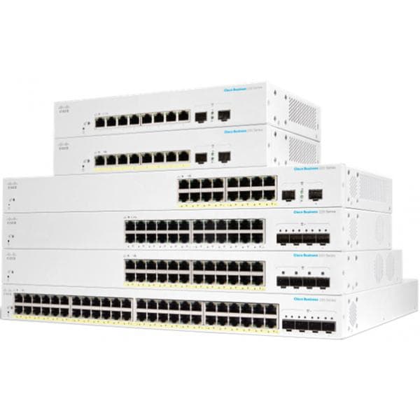 Cisco Business 220 Series CBS220-48P-4G - Switch - intelligente - 48 x 10/100/1000 (PoE+) + 4 x Gigabit SFP (uplink) - montabile su rack - PoE+ (382 W)
