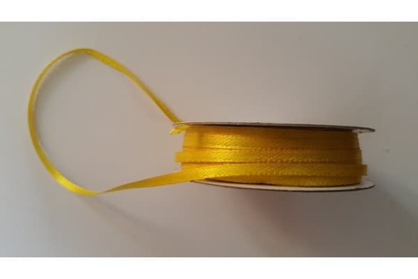 Nastro Doppio Raso Giallo Intenso 3mmx50mt