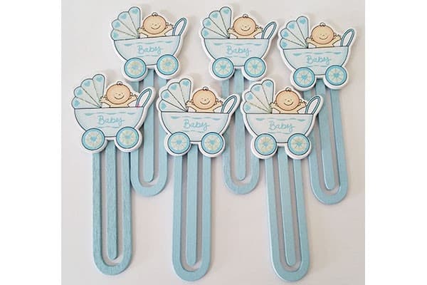 Set Clip Fermaglio Graffetta Carrozzina bimbo Celeste pz6