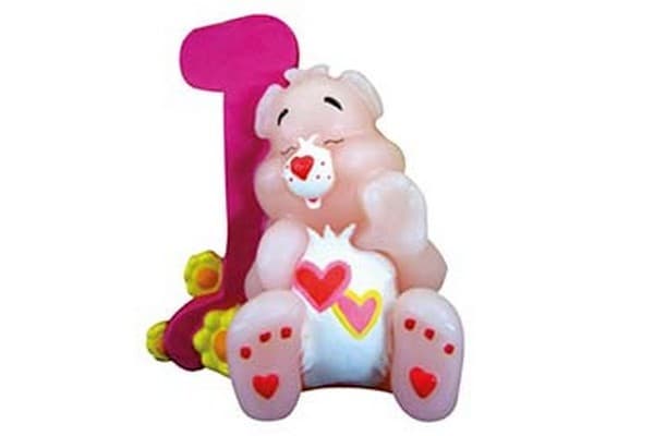Candela Primo Compleanno Orso Rosa cm 10