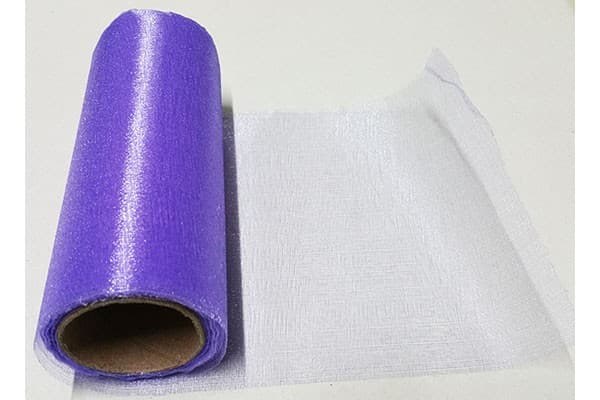Rotolo in organza effetto lucido Lavanda Lilla Glicine 14cmx8m