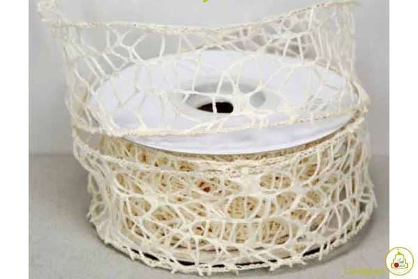 Rotolo in polycotton 12cm x 5mt Avorio